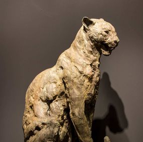 Sculpture, Léopard assis, Patrick Villas