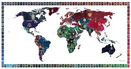 Print, World Passport Map, Yanko Tihov