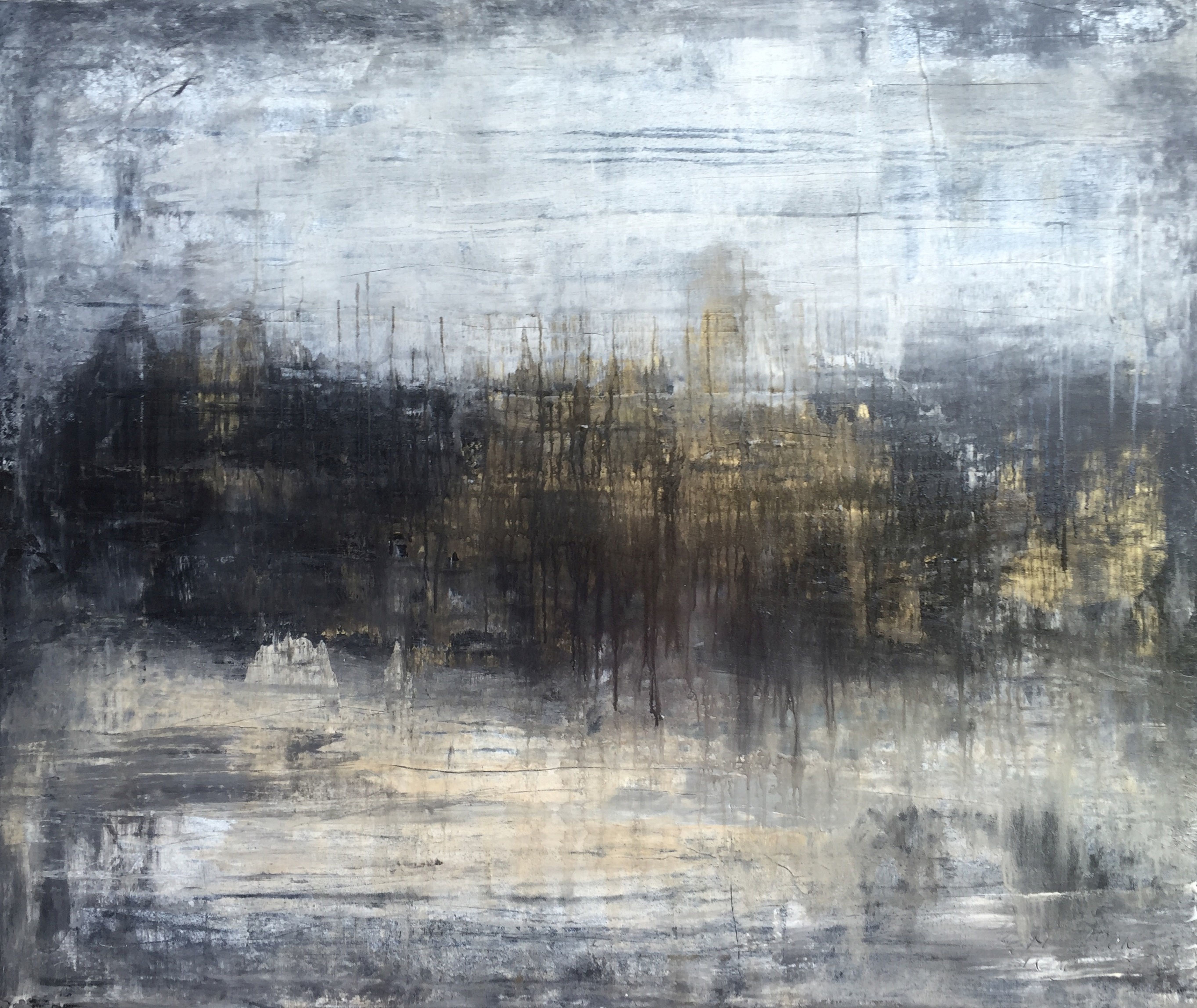 Roger König, 1108 abstract gold city Roger König, 1108 abstract gold city