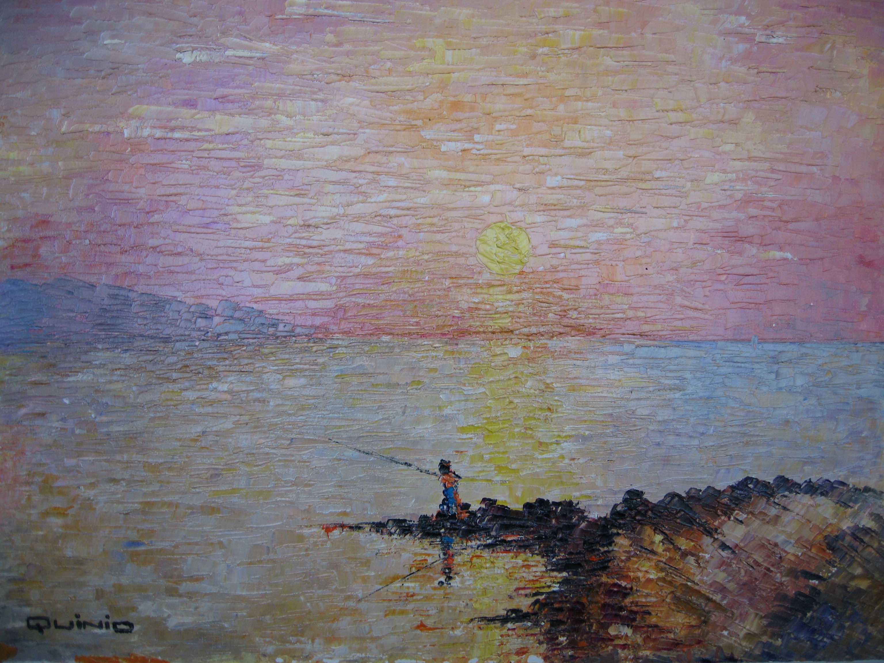 Georges R. Quinio, Pêcheur au Lever du Soleil Georges R. Quinio, Pêcheur au Lever du Soleil