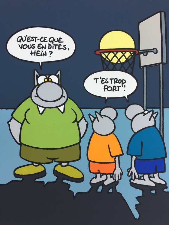 Le Chat Basket Par Philippe Geluck 07 Edition Artsper
