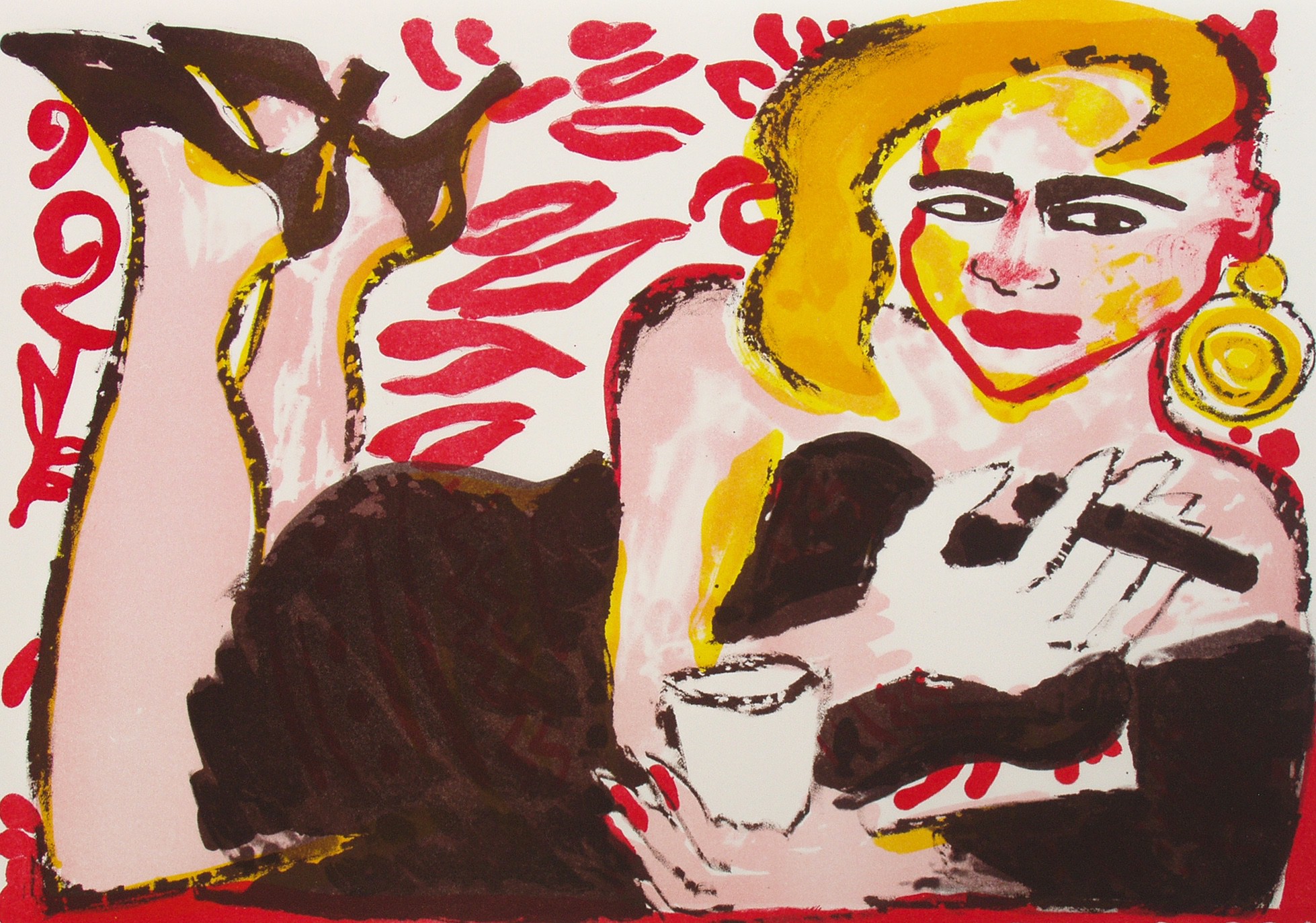 Elvira Bach, Mit Zigarre / With Cigar Elvira Bach, Mit Zigarre / With Cigar