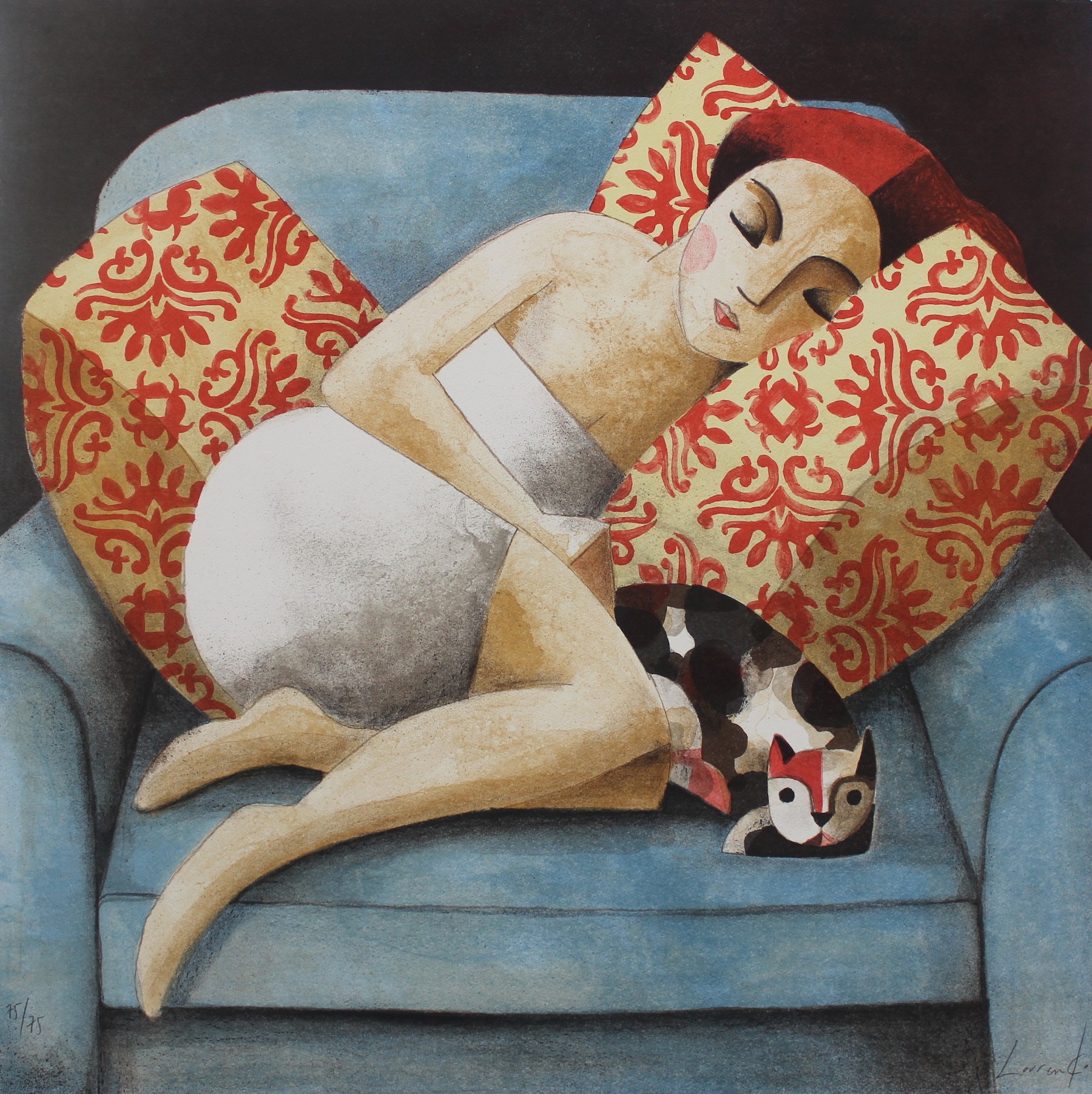 Didier Lourenço, Blue sofa Didier Lourenço, Blue sofa