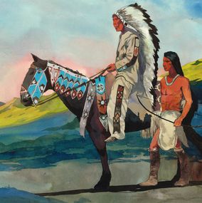 Gemälde, Crazy Horse, Vincent Pompetti