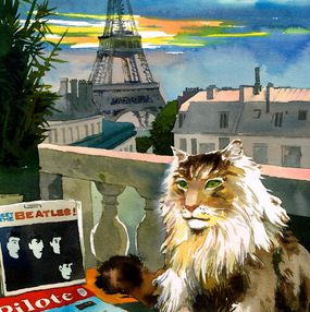 Pittura, Chat au crépuscule, Vincent Pompetti
