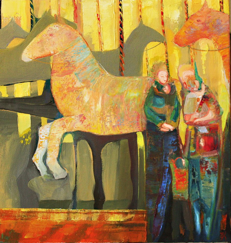 Jean-Jacques Kugel, Femmes et enfant au manège Jean-Jacques Kugel, Femmes et enfant au manège
