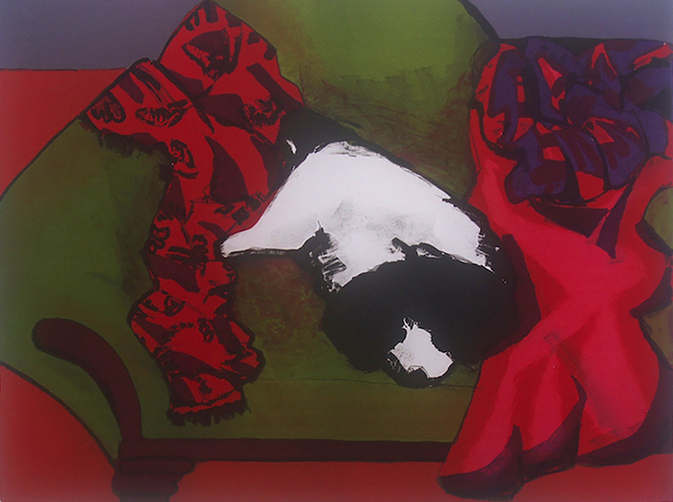 Gernot Kissel, Dog Peper sleeping on Sofa Gernot Kissel, Dog Peper sleeping on Sofa