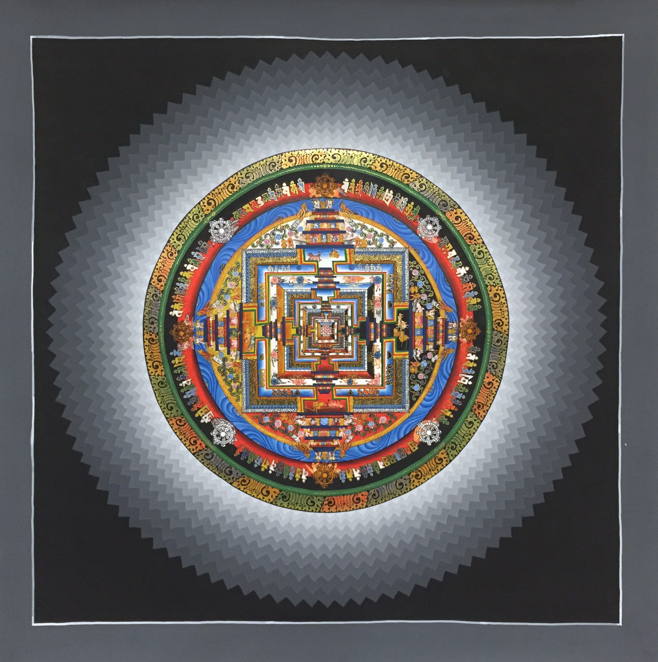 Shanker Raj Bhatta, Rainbow Kalachakra Mandala 008 (Masterpiece w/ gold 24ct) Shanker Raj Bhatta, Rainbow Kalachakra Mandala 008 (Masterpiece w/ gold 24ct)