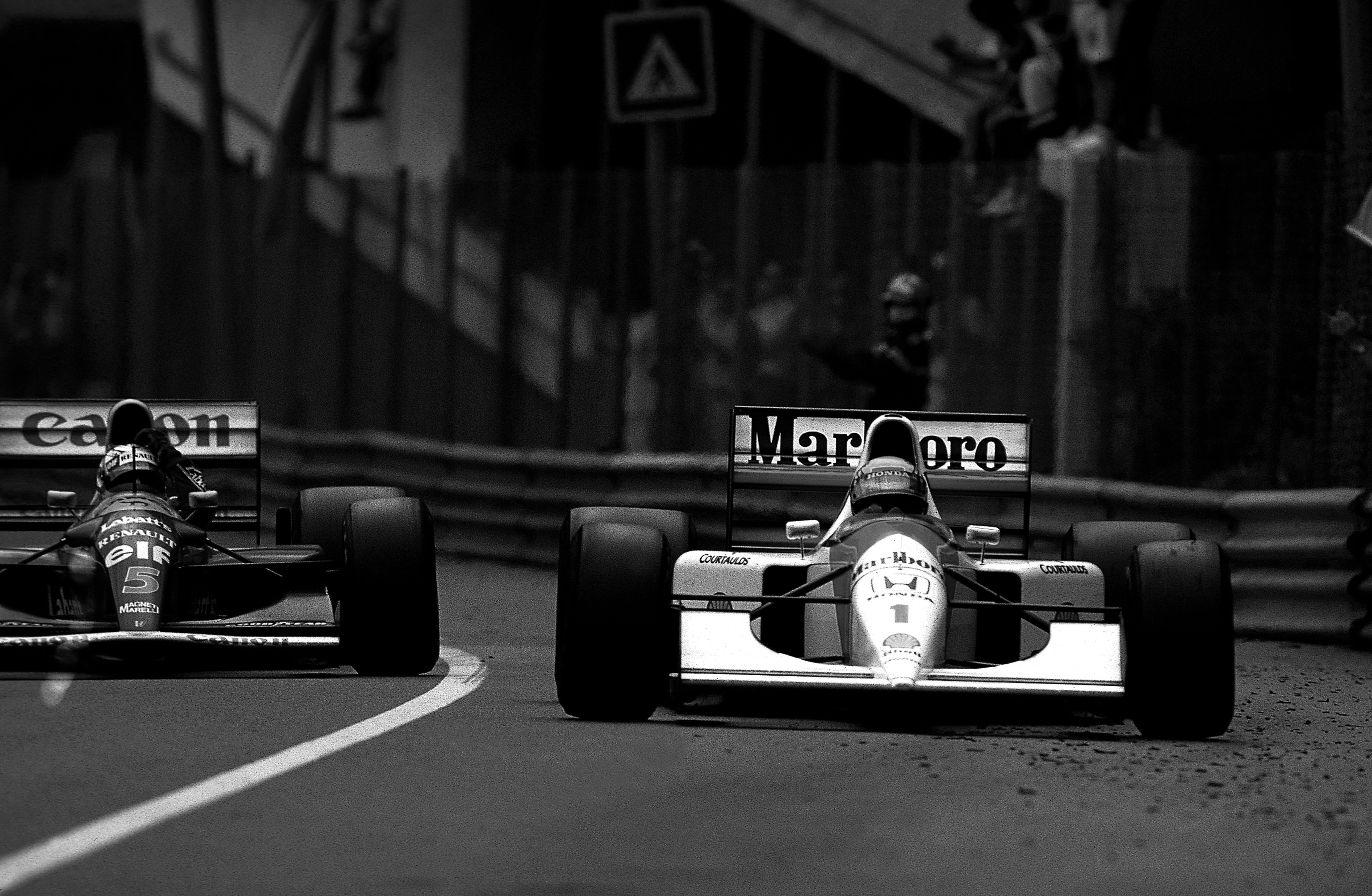Dominique Leroy, Nigel Mansell Ayrton Senna. Victoire. Monaco. Dominique Leroy, Nigel Mansell Ayrton Senna. Victoire. Monaco.