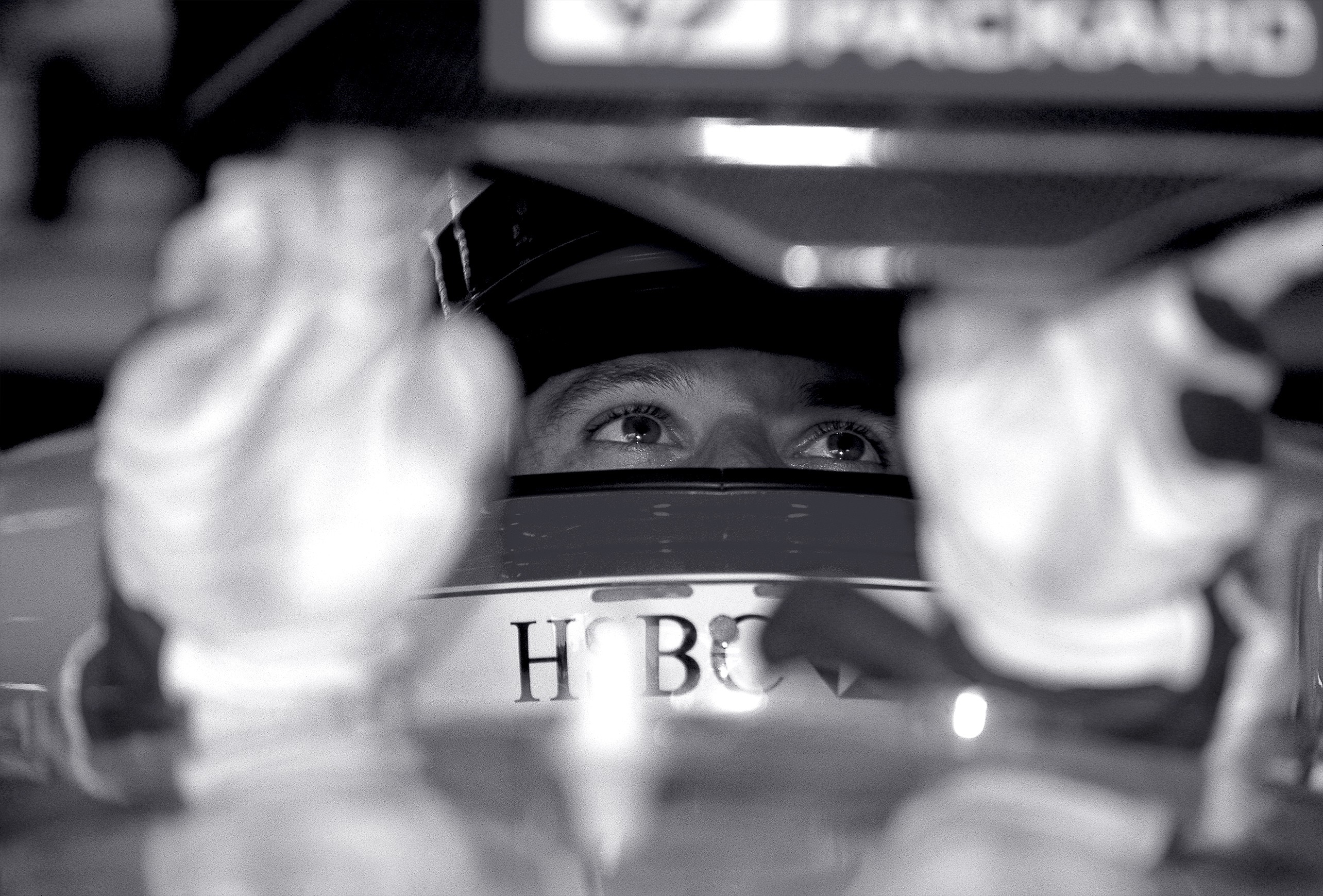 Dominique Leroy, Regard fixe pour Rubens Barrichello. F1 Dominique Leroy, Regard fixe pour Rubens Barrichello. F1