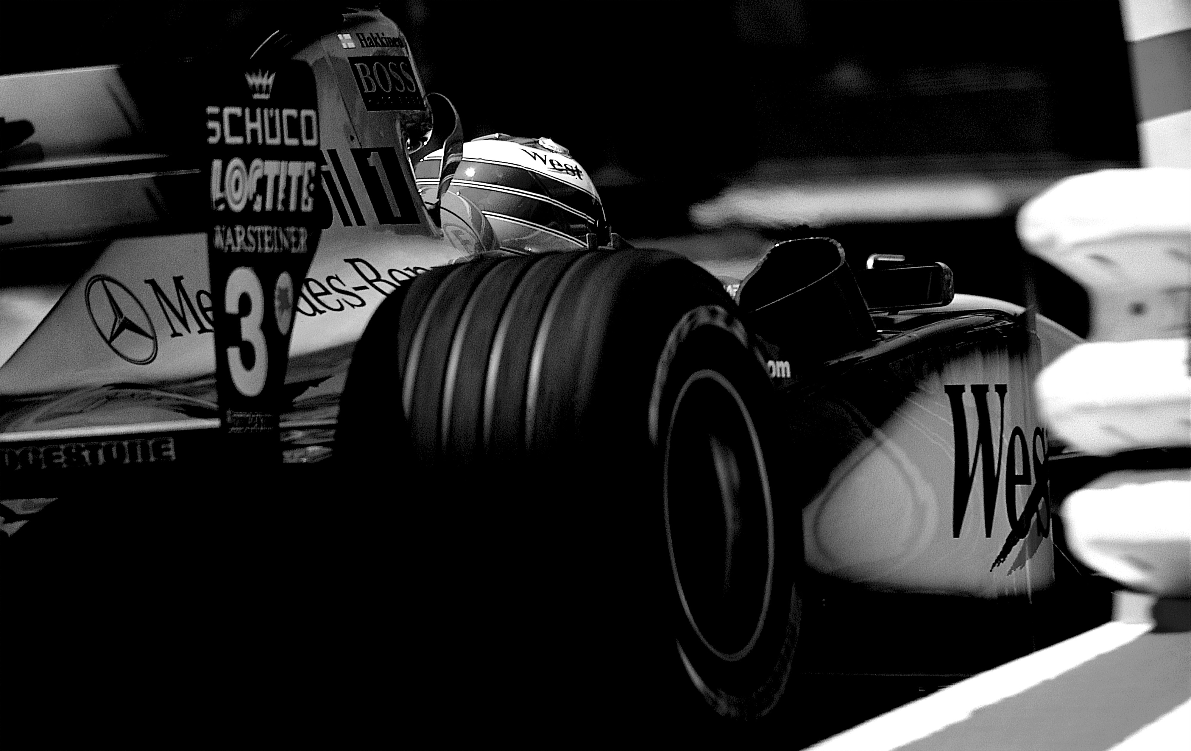 Dominique Leroy, Mika Hakkinen. Monaco. F1. Tout prêt des rails Dominique Leroy, Mika Hakkinen. Monaco. F1. Tout prêt des rails