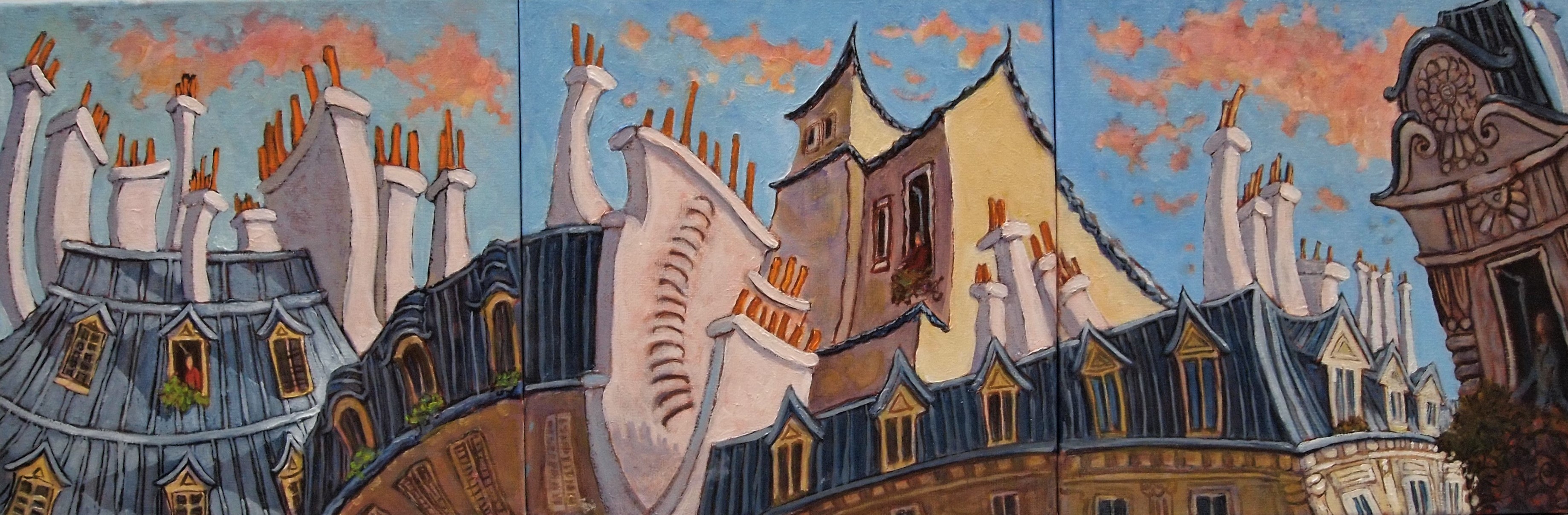 Linda McCluskey, Rooftops Linda McCluskey, Rooftops