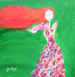 Painting, Blossoming Grace / Grâce florissante, Katarina Olympia Zaraj