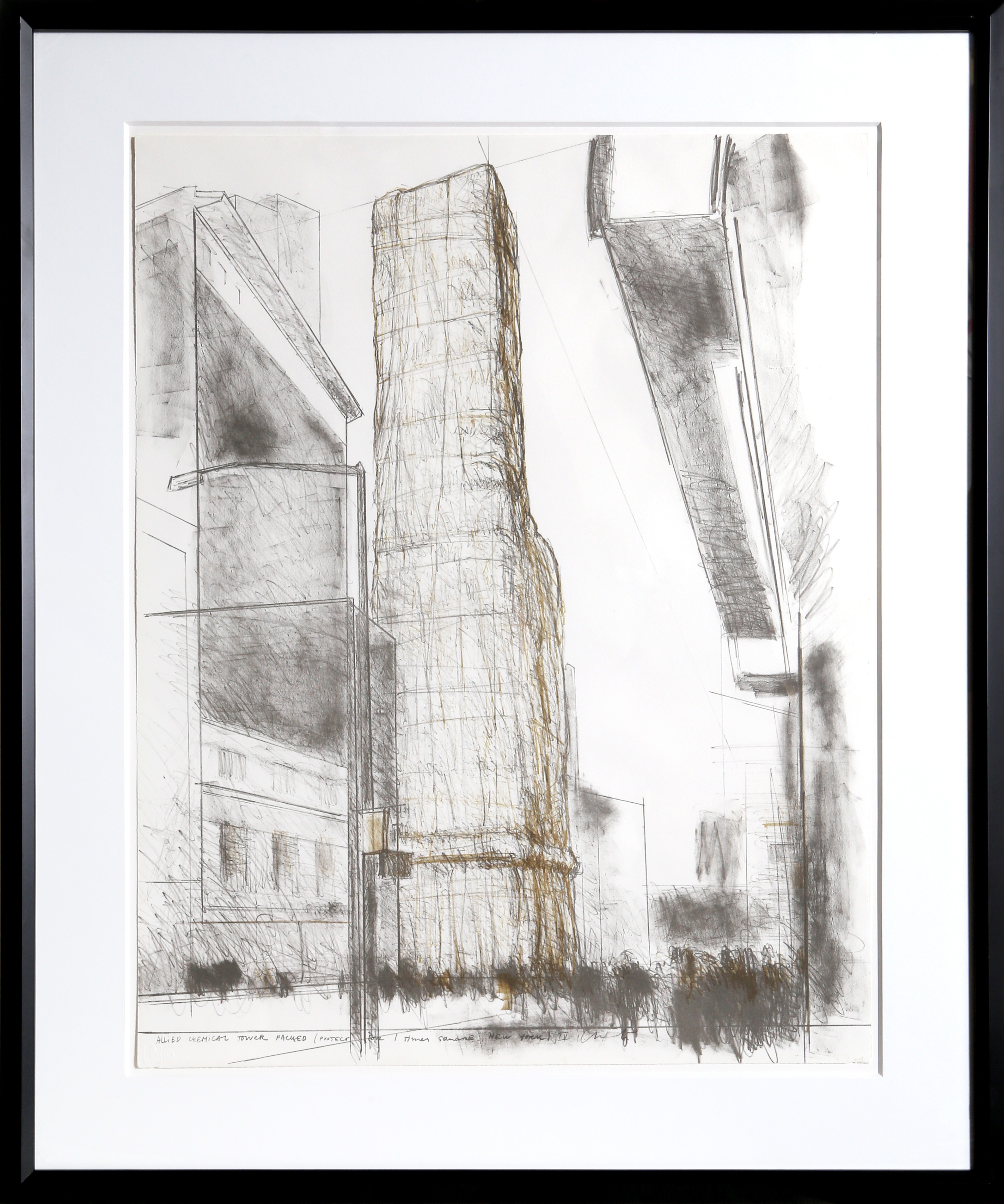 Christo and Jeanne-Claude, Allied Chemical Tower, Packed, Project for No. 1 Times Square Christo and Jeanne-Claude, Allied Chemical Tower, Packed, Project for No. 1 Times Square