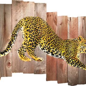 Stickers Leopard Branche