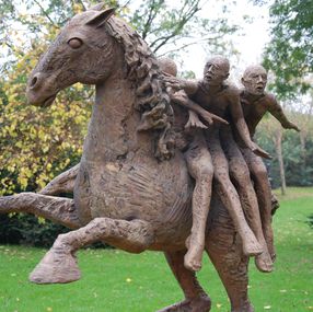 Sculpture, La fuite du cheval Bayard, Edward Vandaele