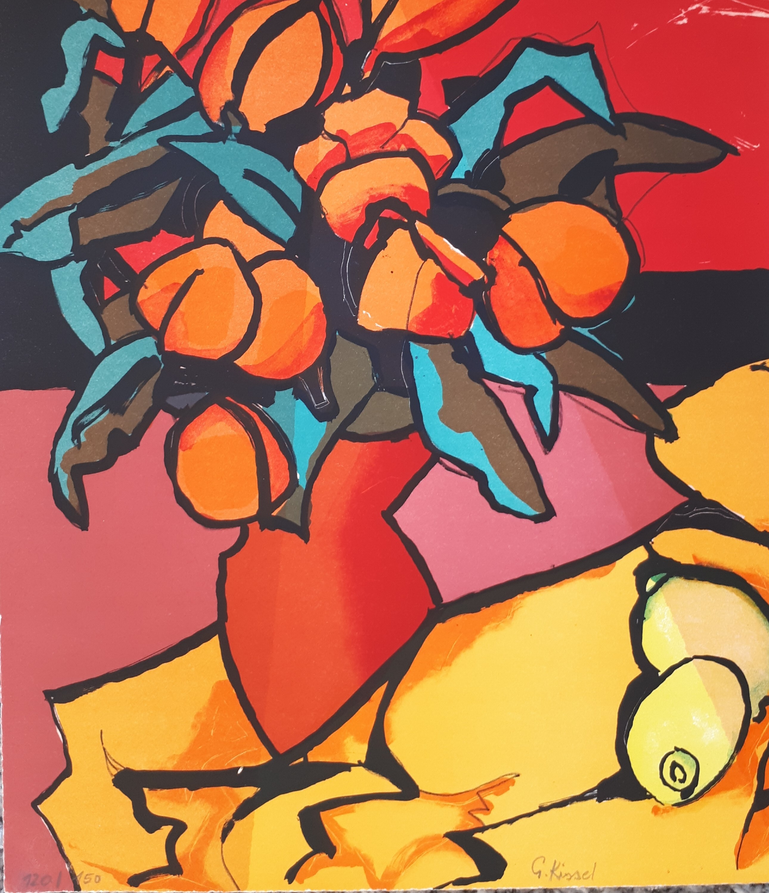 Gernot Kissel, Tulips and Lemons, Still life Gernot Kissel, Tulips and Lemons, Still life