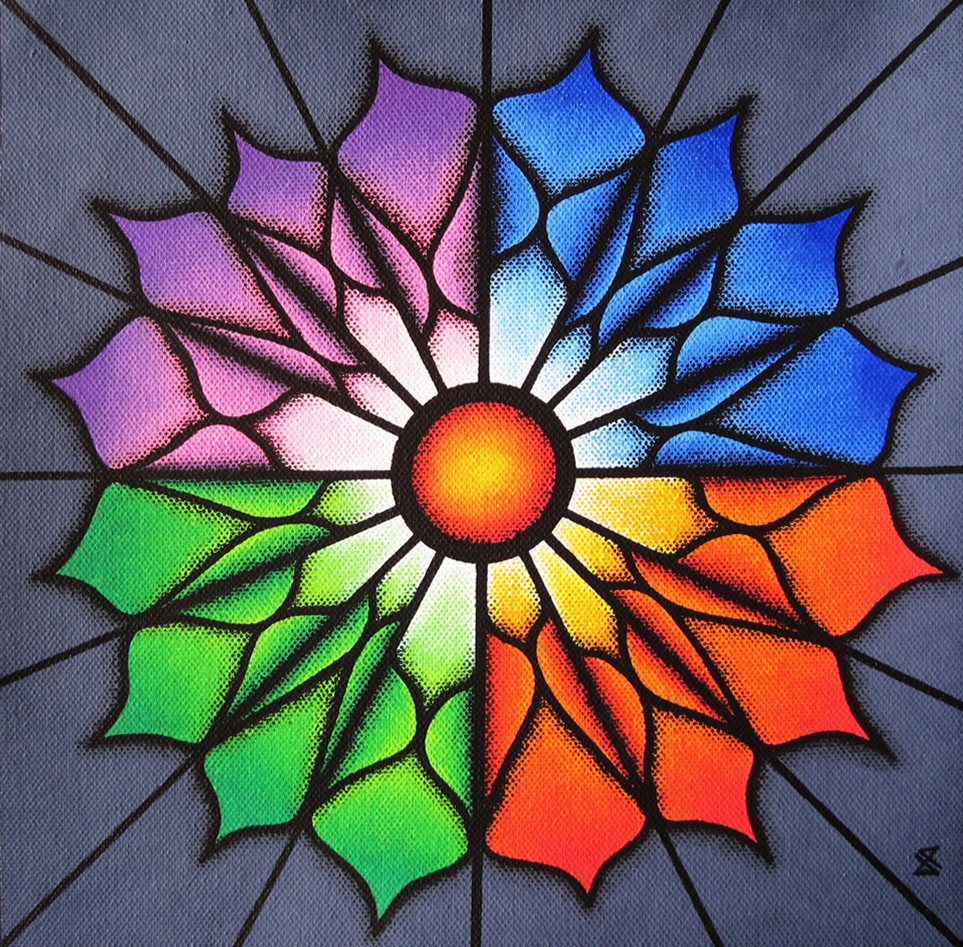 Jonathan Pradillon, Fleur colorée Jonathan Pradillon, Fleur colorée