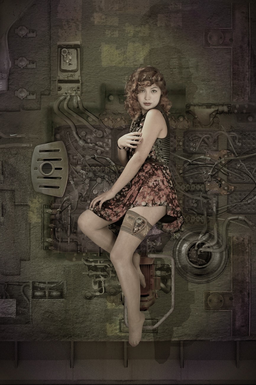 Caz In The Machine, Industrial PinUp - 1 Caz In The Machine, Industrial PinUp - 1