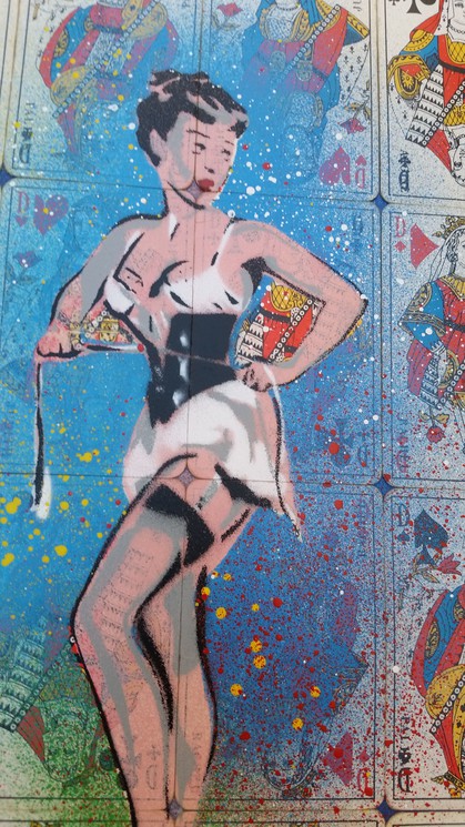 Christophe Stouvenel, Strip Poker Lady, Pittura su PERSO E TROVATO