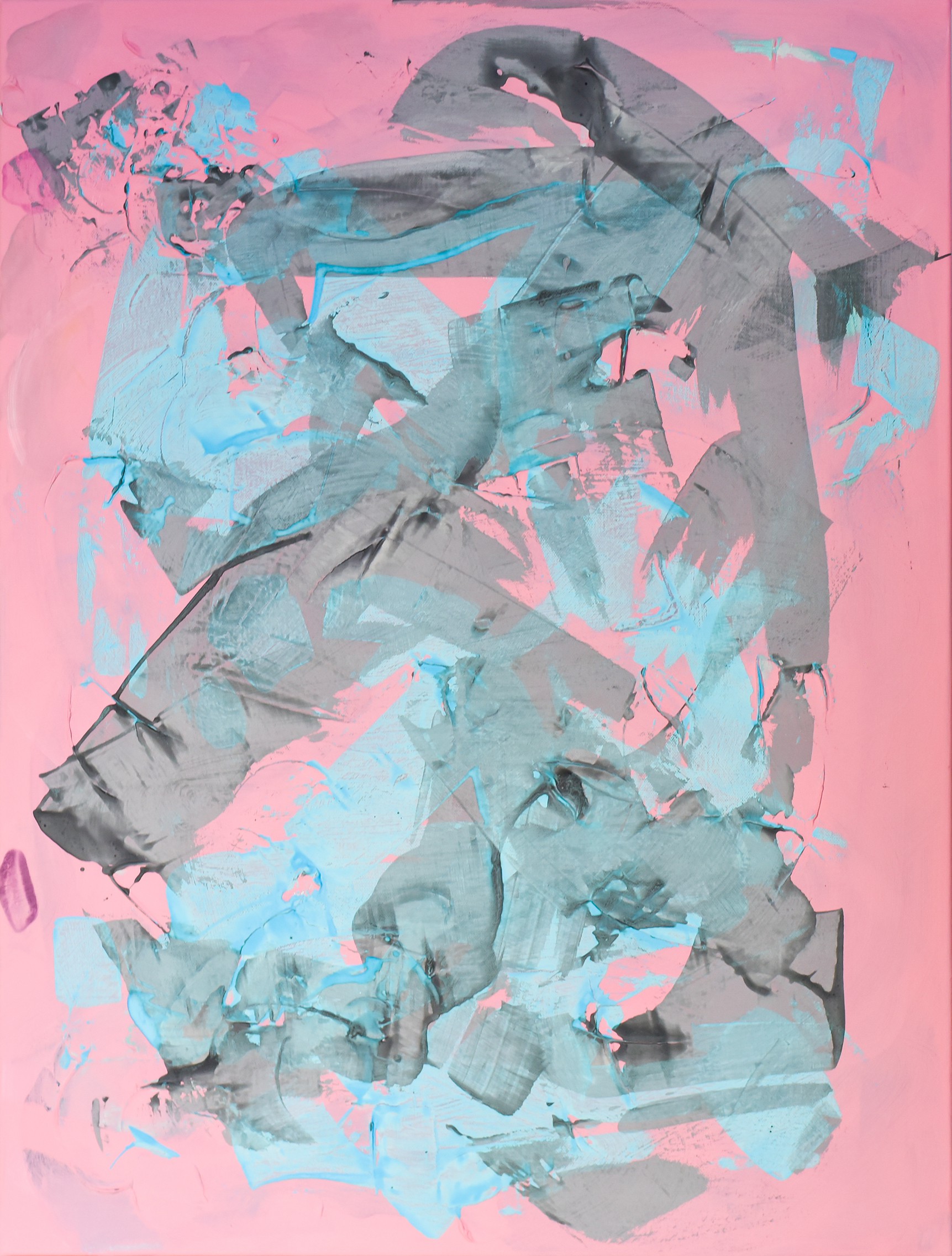 Gina Vor, Pastel Dreams 3 - Pink Abstract (Abstrait Rose) Gina Vor, Pastel Dreams 3 - Pink Abstract (Abstrait Rose)