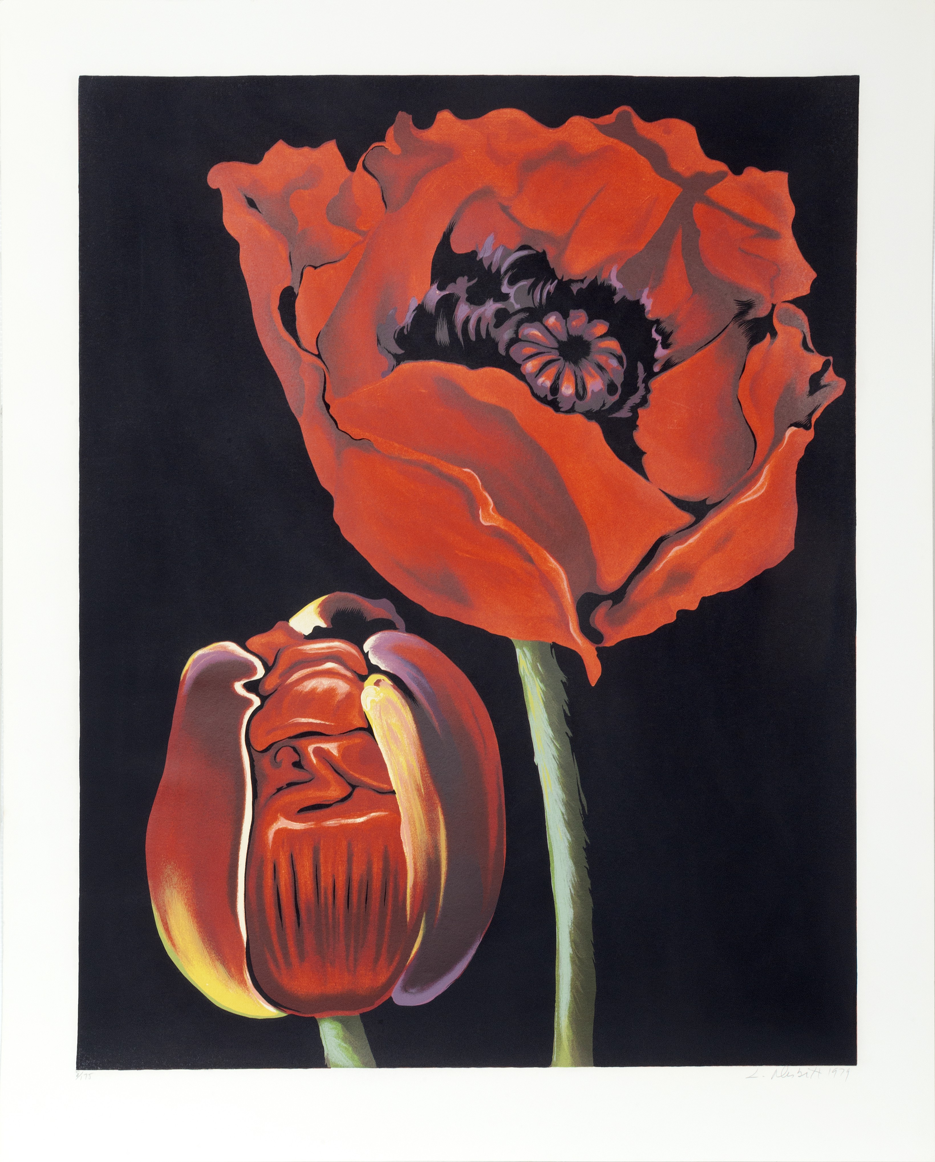 Lowell Nesbitt, Red Poppies Lowell Nesbitt, Red Poppies