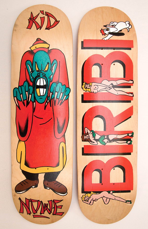 Kid Nowe, Hey you & Who me skateboard diptyque Kid Nowe, Hey you & Who me skateboard diptyque