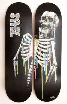Gemälde, Après-midi OKLM skateboard diptyque, Side