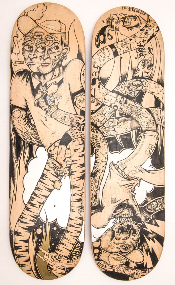 Krap/Crap, Certitude & Doute skateboard diptyque Krap/Crap, Certitude & Doute skateboard diptyque
