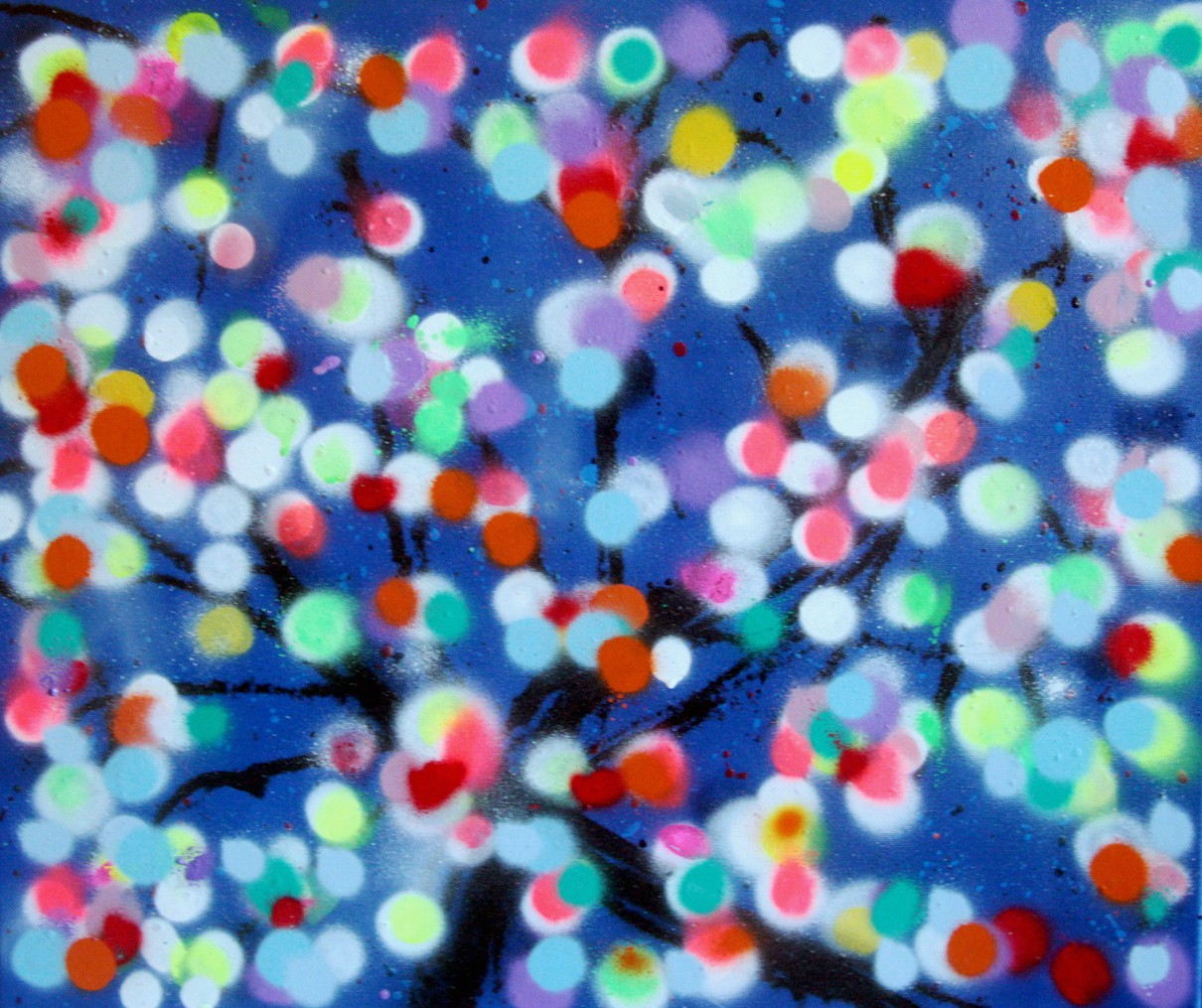 Hayvon, Branches en fleurs abstrait pop art Hayvon, Branches en fleurs abstrait pop art