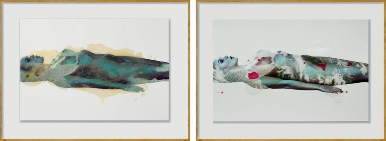 Hunter & Gatti, Muse 1 and 2. Nude Color photographs intervened by the artists. Hunter & Gatti, Muse 1 and 2. Nude Color photographs intervened by the artists.
