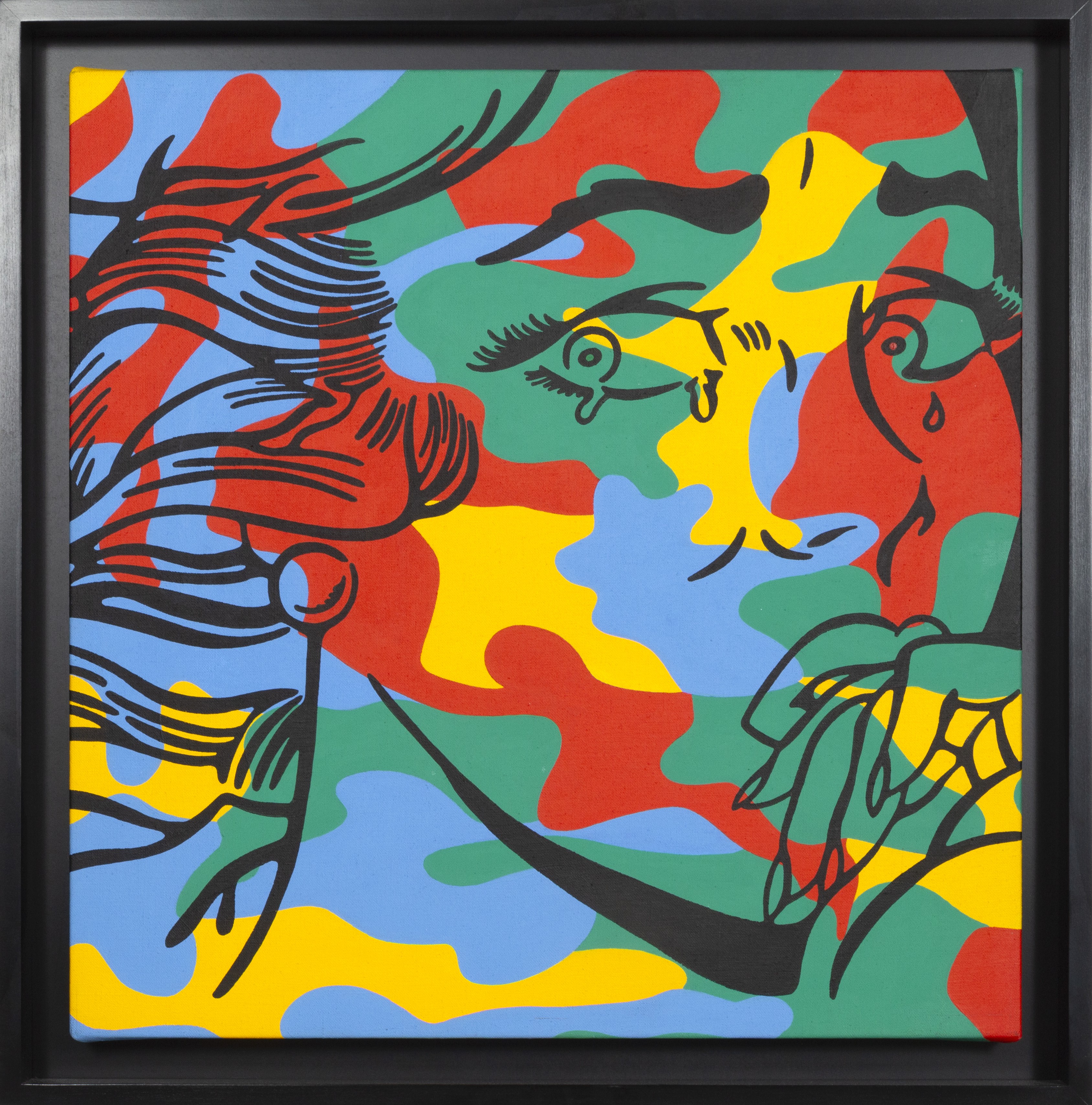 Corinna Heumann, Lichtenstein Meets Warhol (Crying Girl Camouflage) Corinna Heumann, Lichtenstein Meets Warhol (Crying Girl Camouflage)