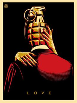 Print, Love Is The Drug (Red), Shepard Fairey (Obey)