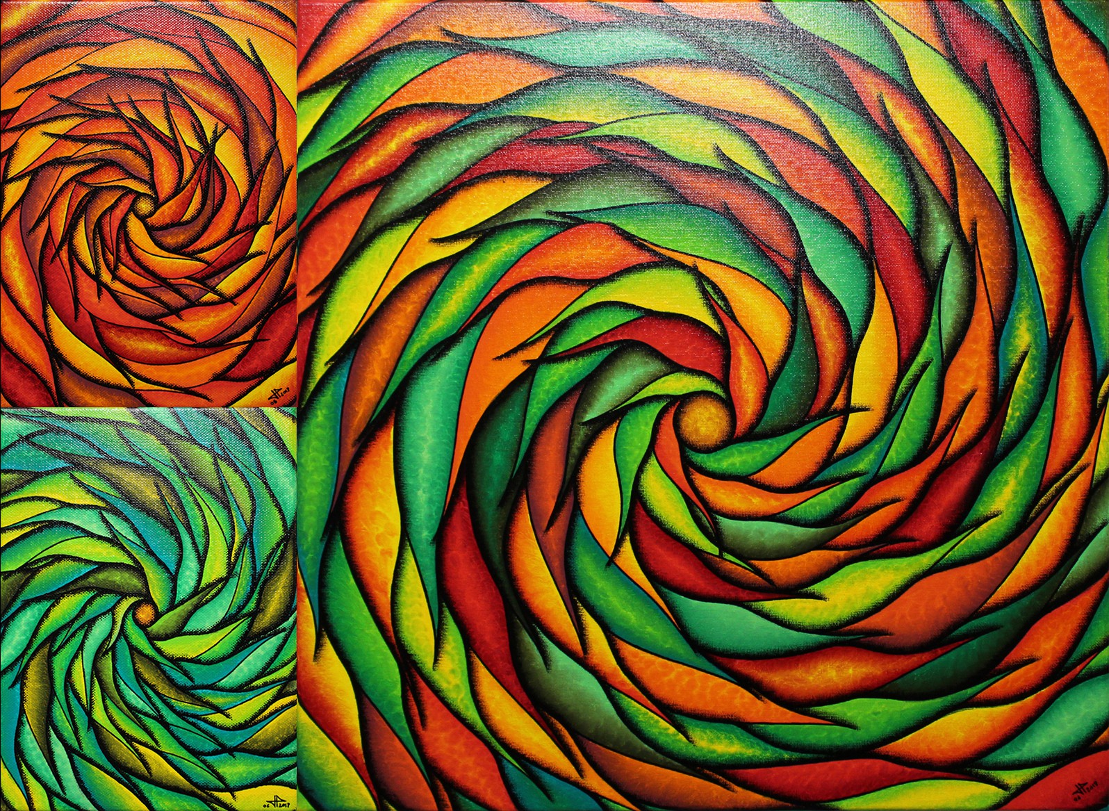 Jonathan Pradillon, Spirales colorées série 2 Jonathan Pradillon, Spirales colorées série 2