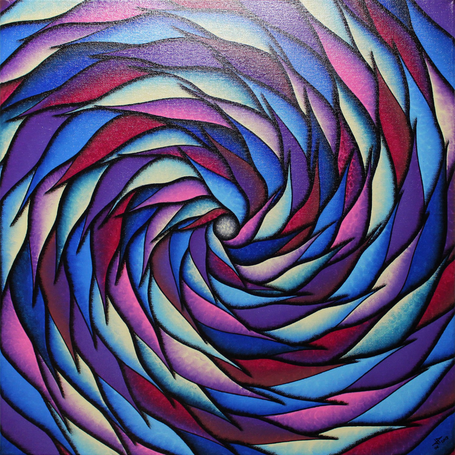 Jonathan Pradillon, Spirale bleutée et violacée Jonathan Pradillon, Spirale bleutée et violacée