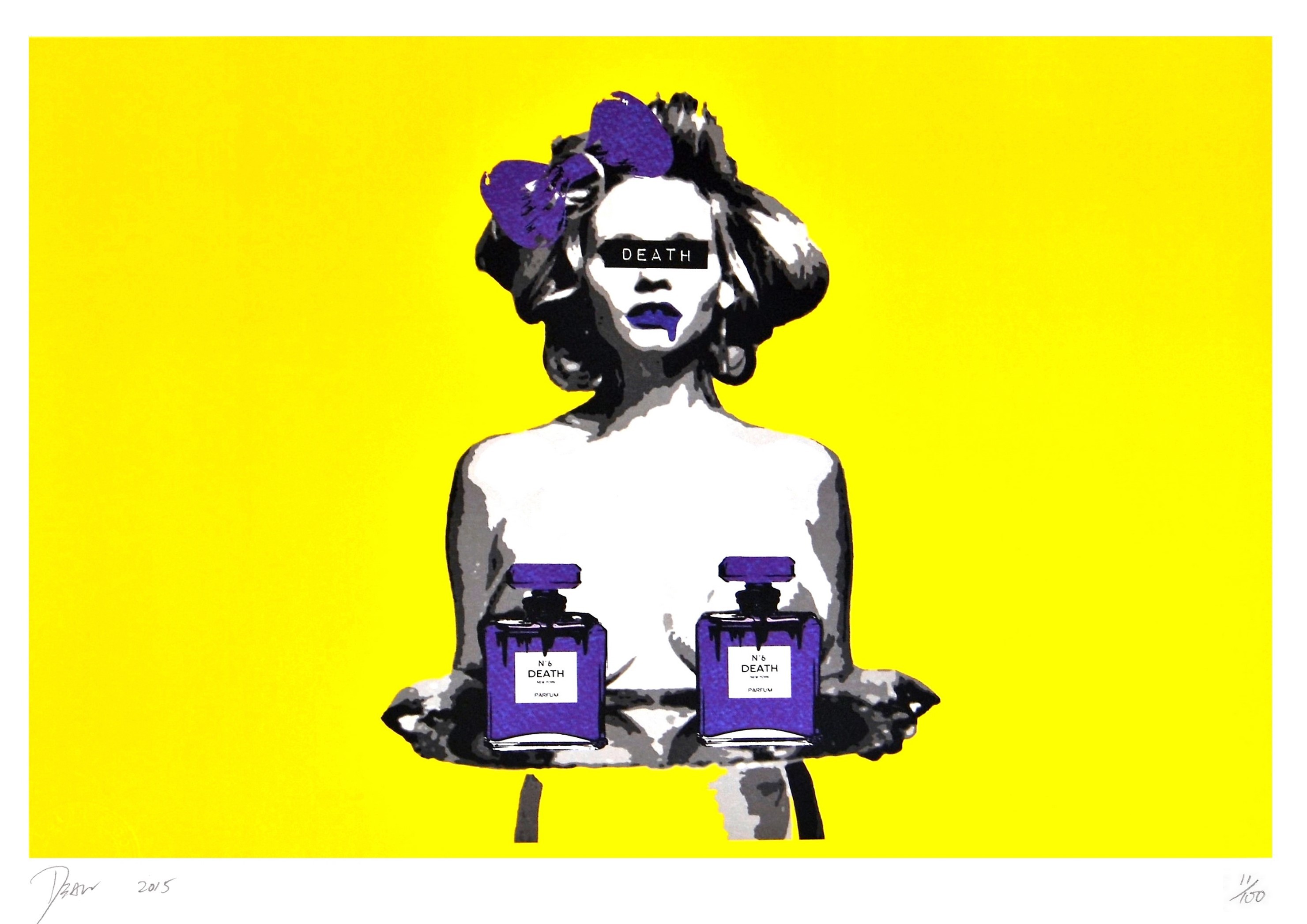 Death NYC, Waitress Yellow Purple Death NYC, Waitress Yellow Purple