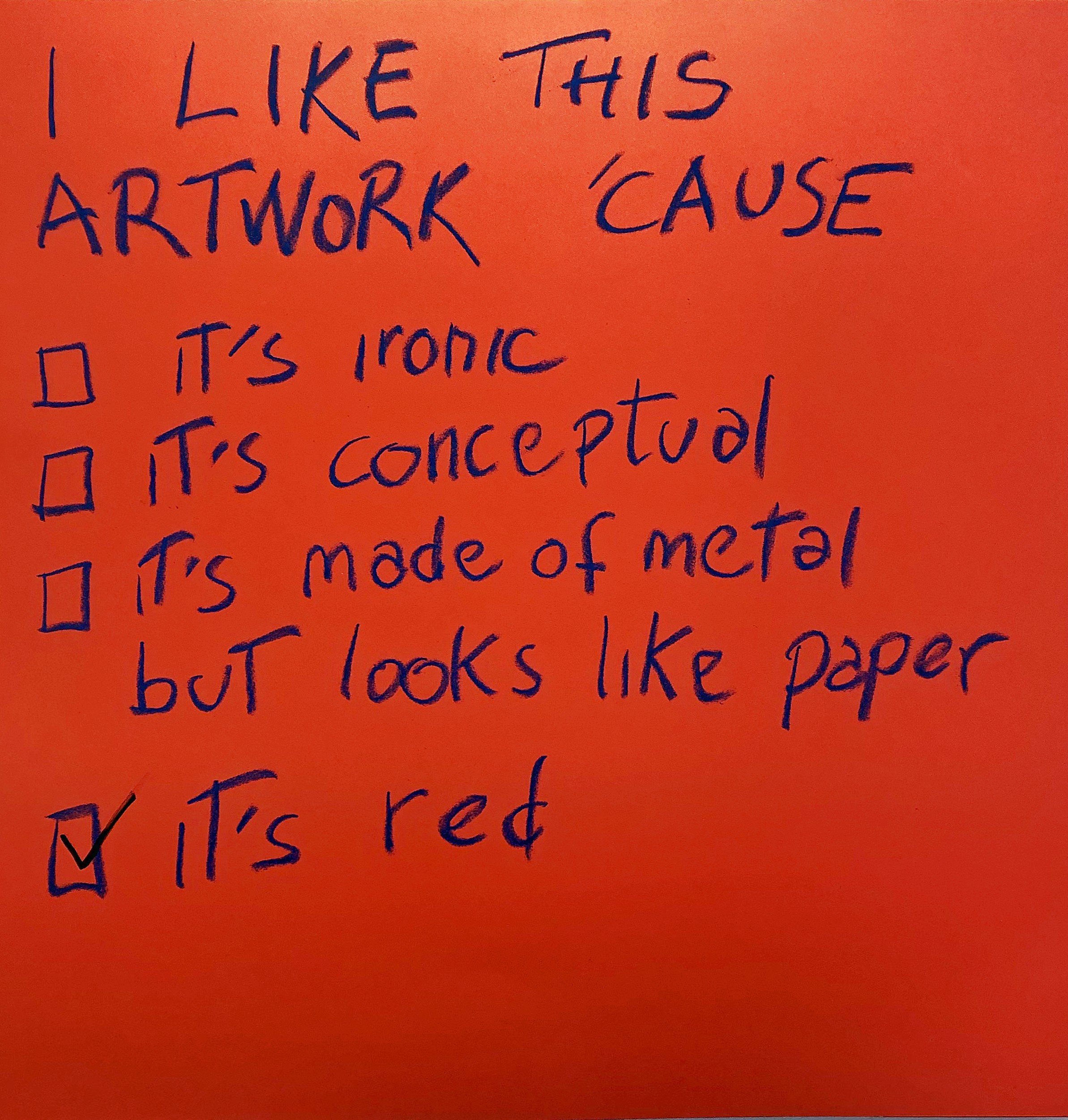 Daniele Sigalot, Red (post it) Daniele Sigalot, Red (post it)