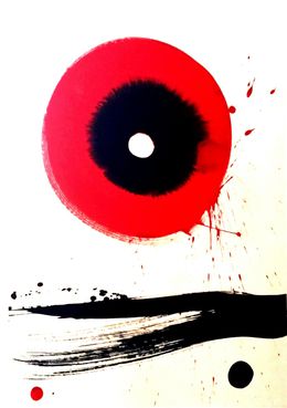 Painting, Red meditation, Sounya Whang