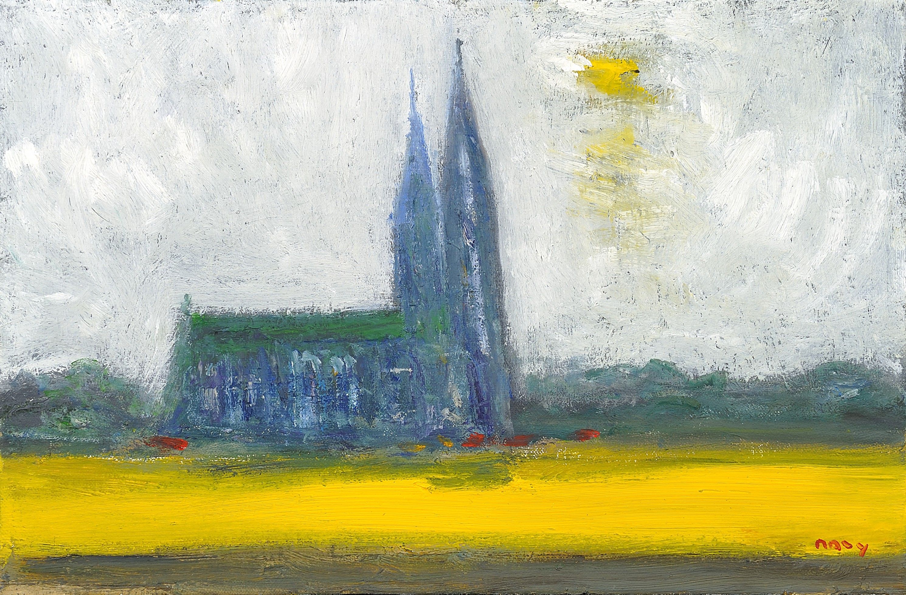 Michel Maly, Chartres dans les colzas Michel Maly, Chartres dans les colzas