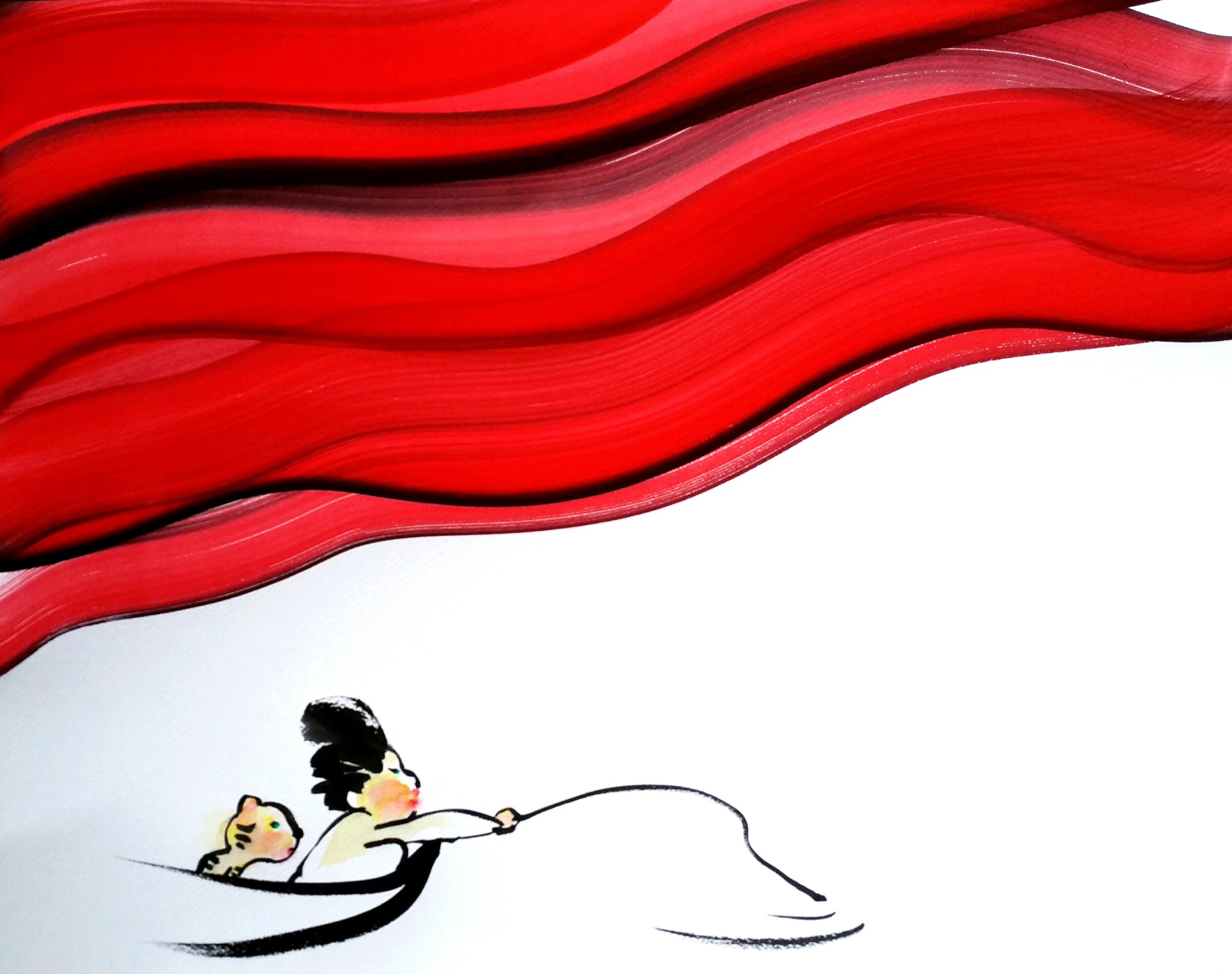 Sounya Whang, Pêcheur du rêve et son chat Sounya Whang, Pêcheur du rêve et son chat