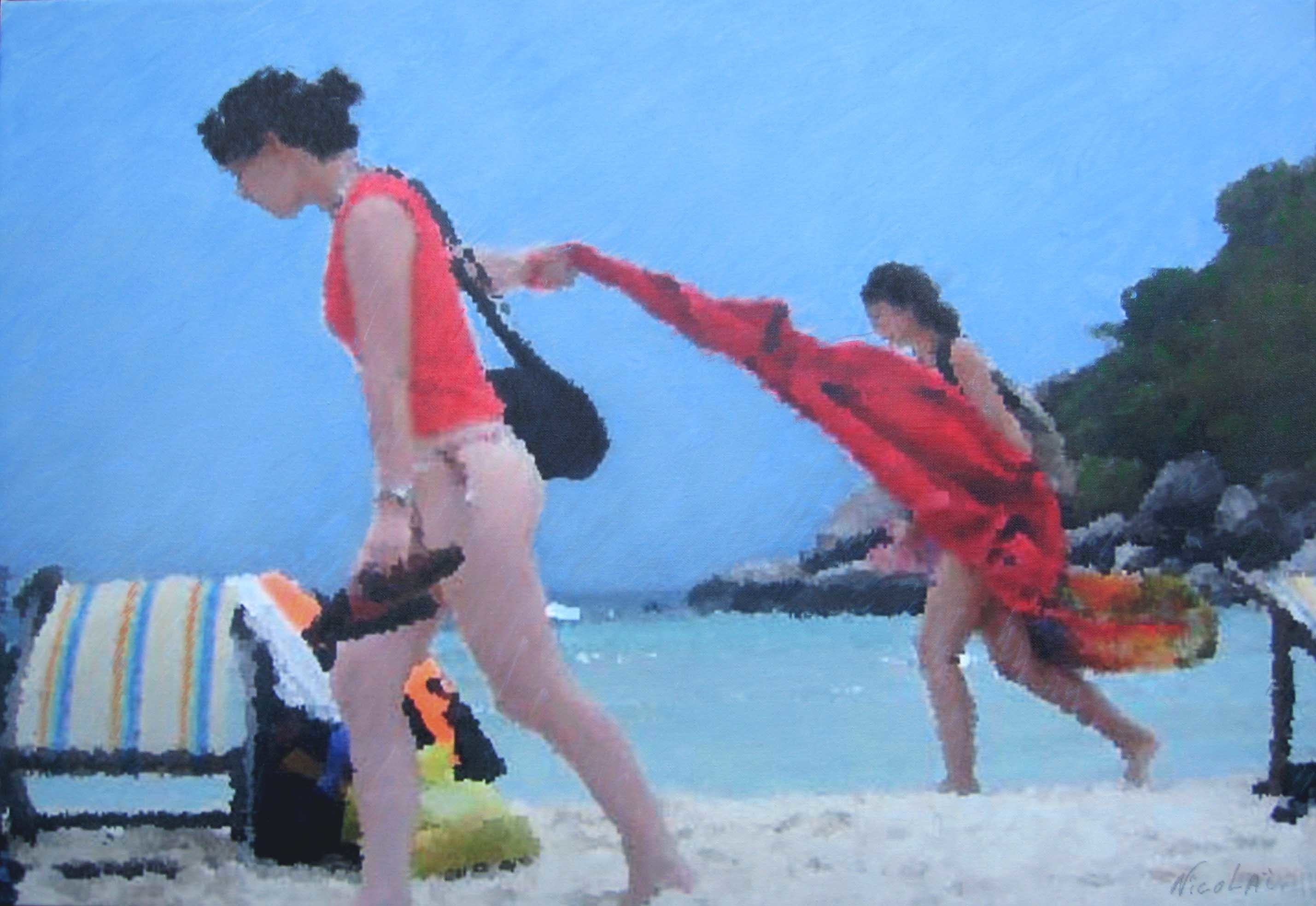 Nicolaï, Pauline à la plage Nicolaï, Pauline à la plage