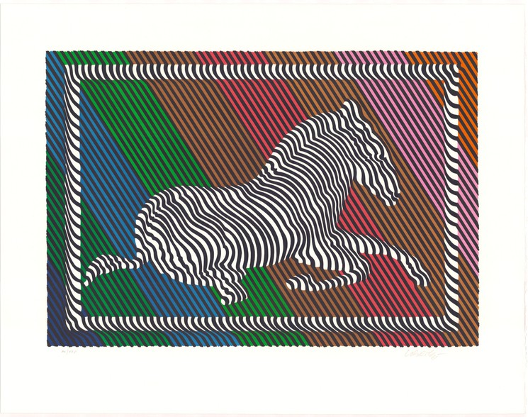▷ Zebra No. 3 by Victor Vasarely, 1984, Print