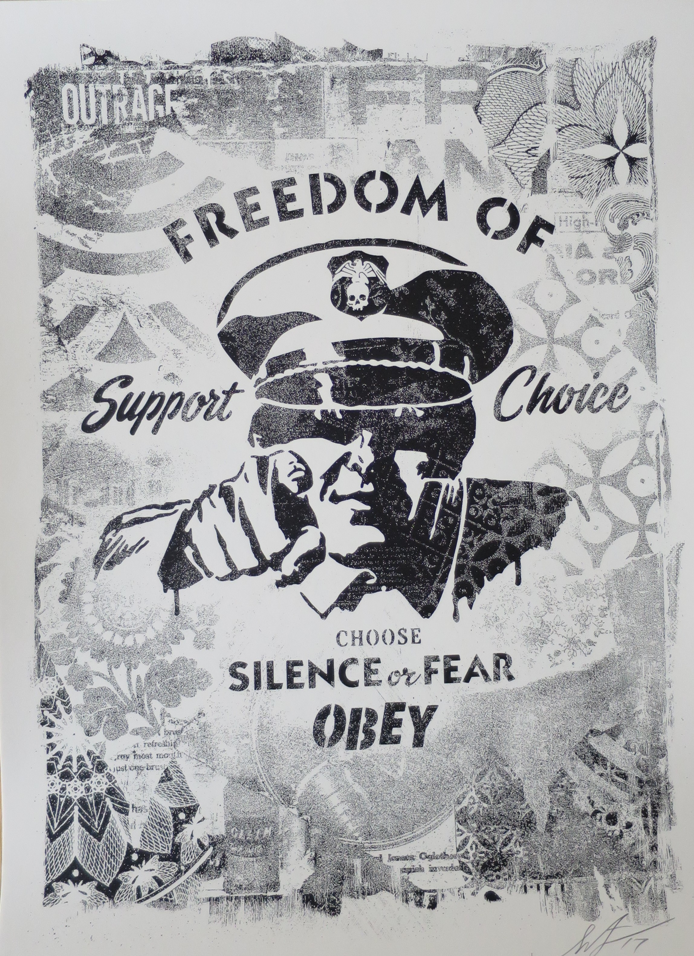 Shepard Fairey (Obey), Damaged Freedom Of Choice Shepard Fairey (Obey), Damaged Freedom Of Choice