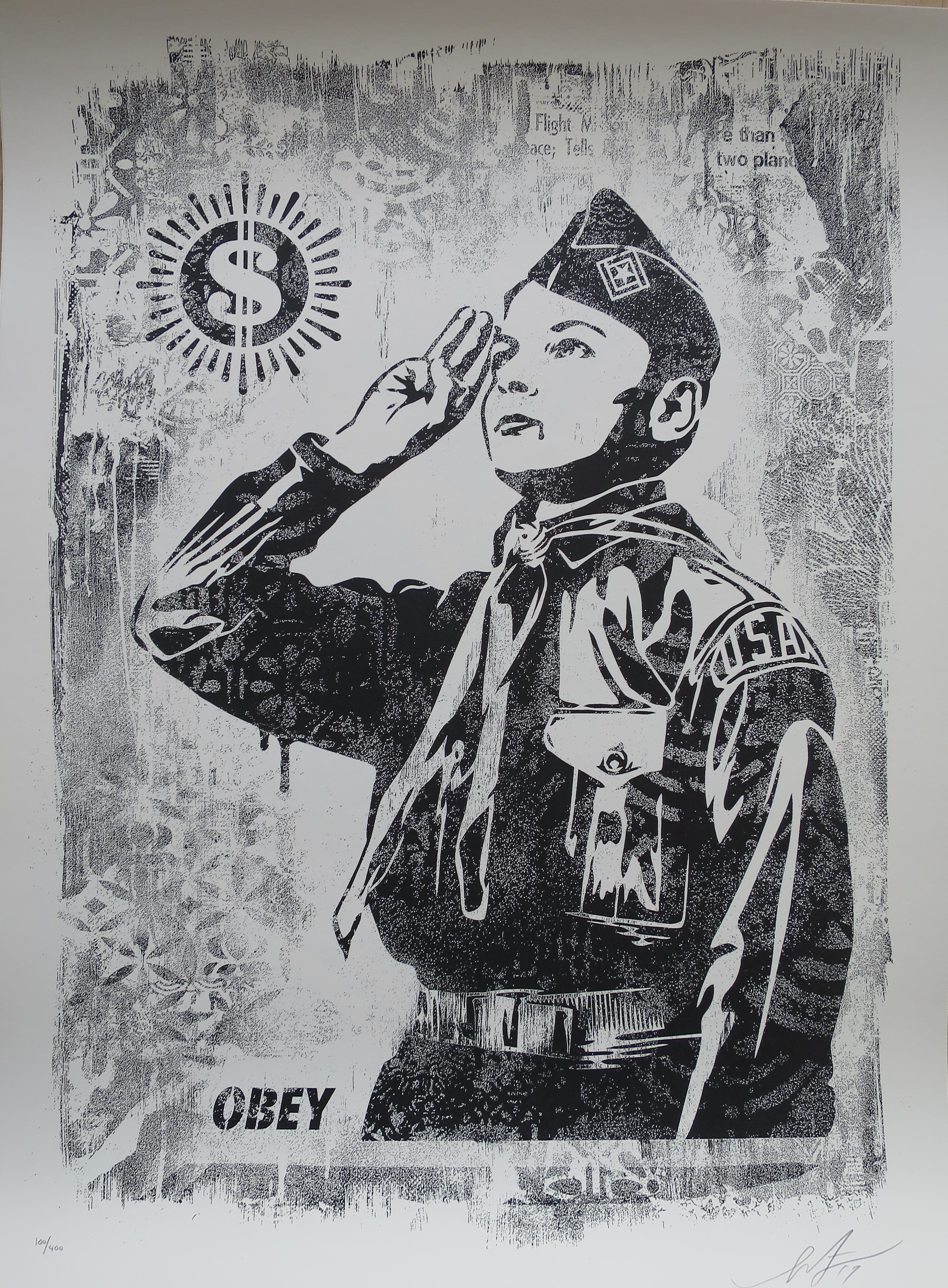 Shepard Fairey (Obey), Damaged Learn to Obey Shepard Fairey (Obey), Damaged Learn to Obey