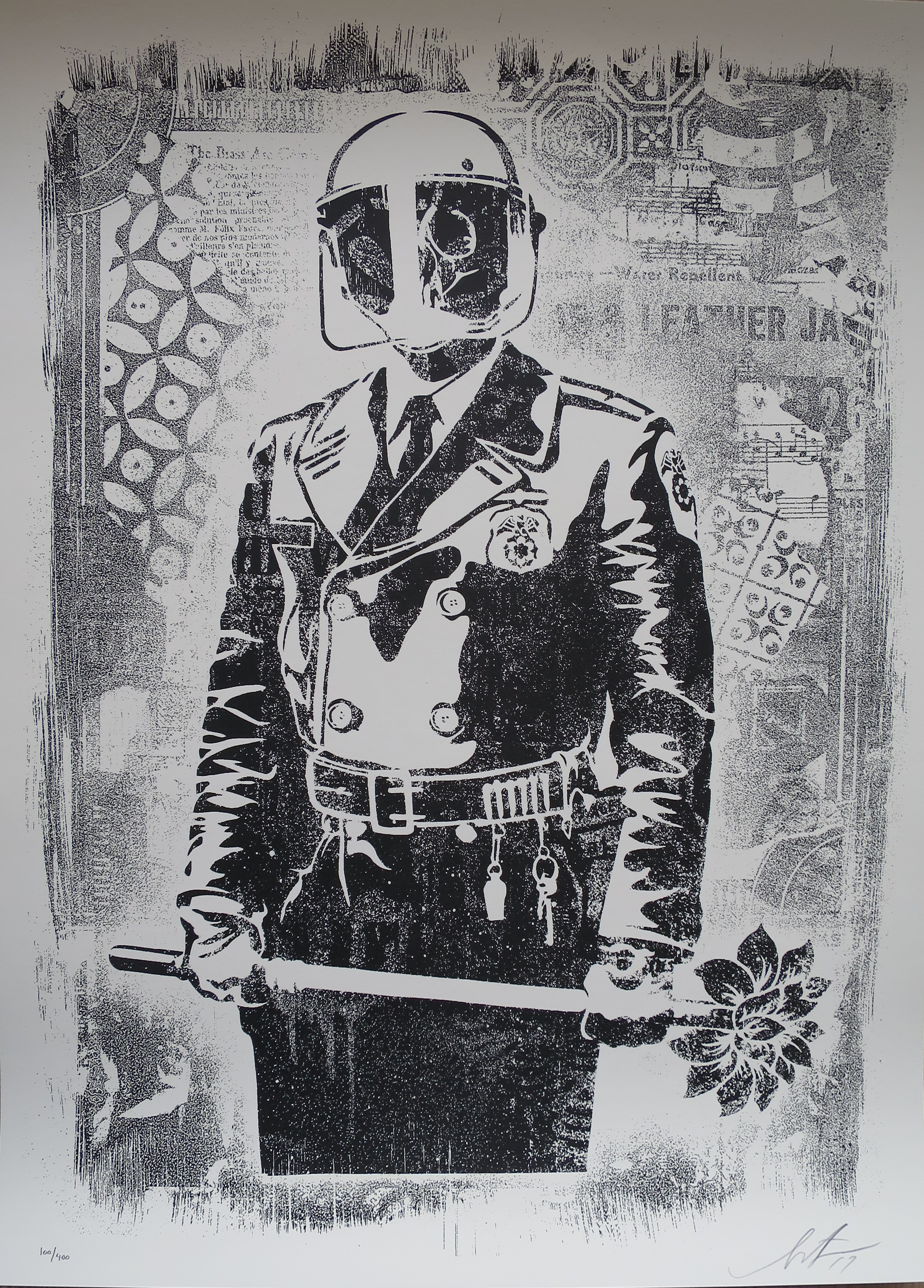 Shepard Fairey (Obey), Damaged My Florist is a Dick Shepard Fairey (Obey), Damaged My Florist is a Dick