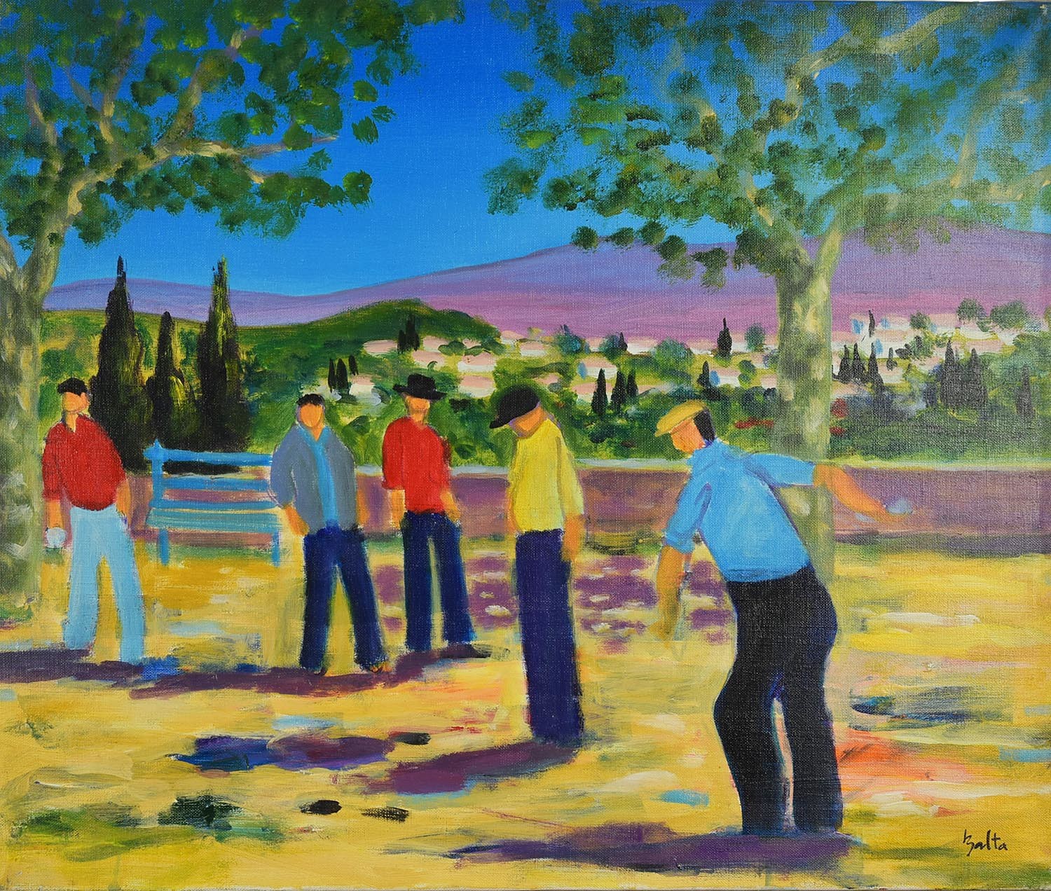 Claude Balta, Pétanque sous les platanes Claude Balta, Pétanque sous les platanes