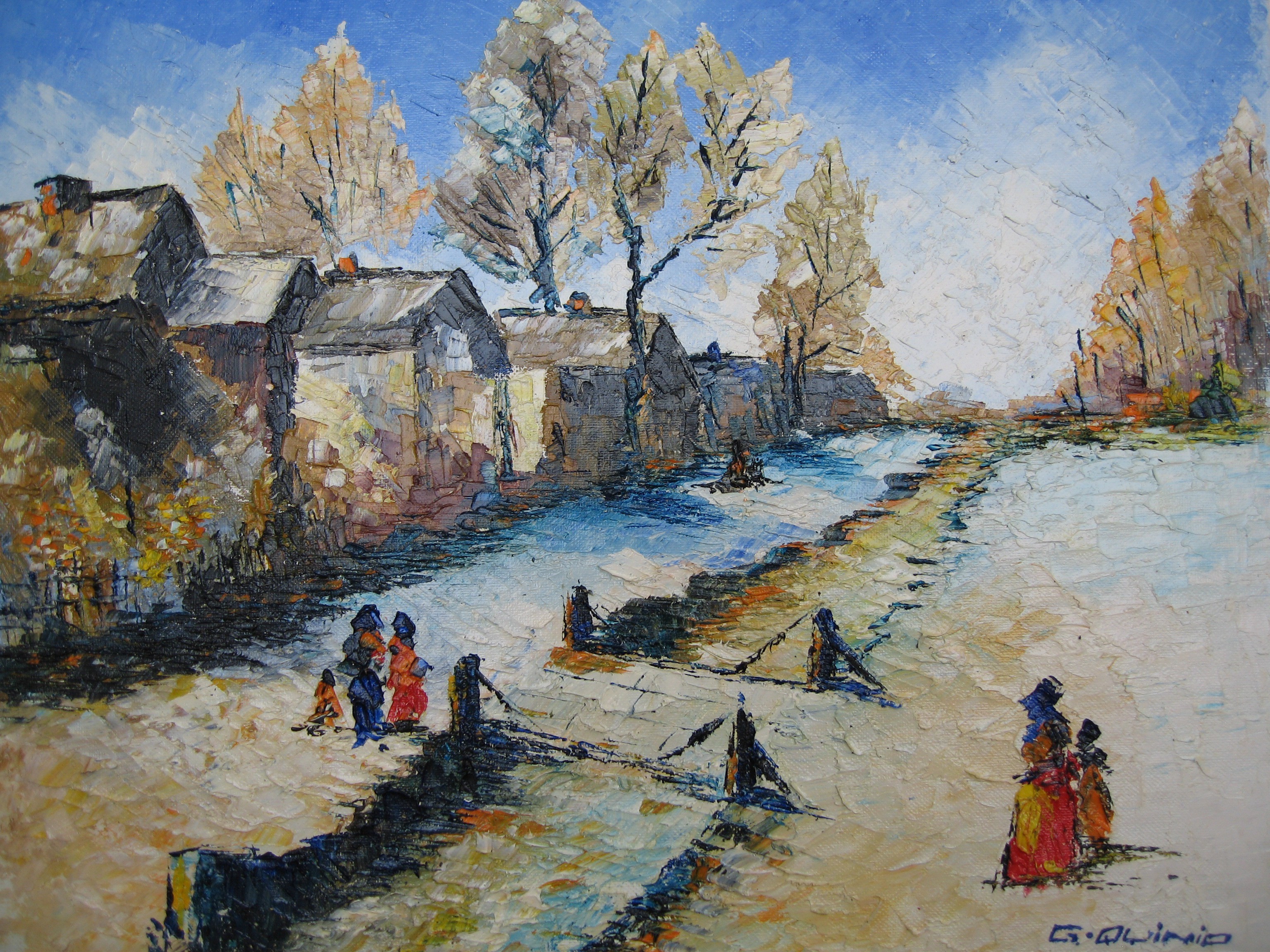 Georges R. Quinio, Le Petit Pont du Village Georges R. Quinio, Le Petit Pont du Village