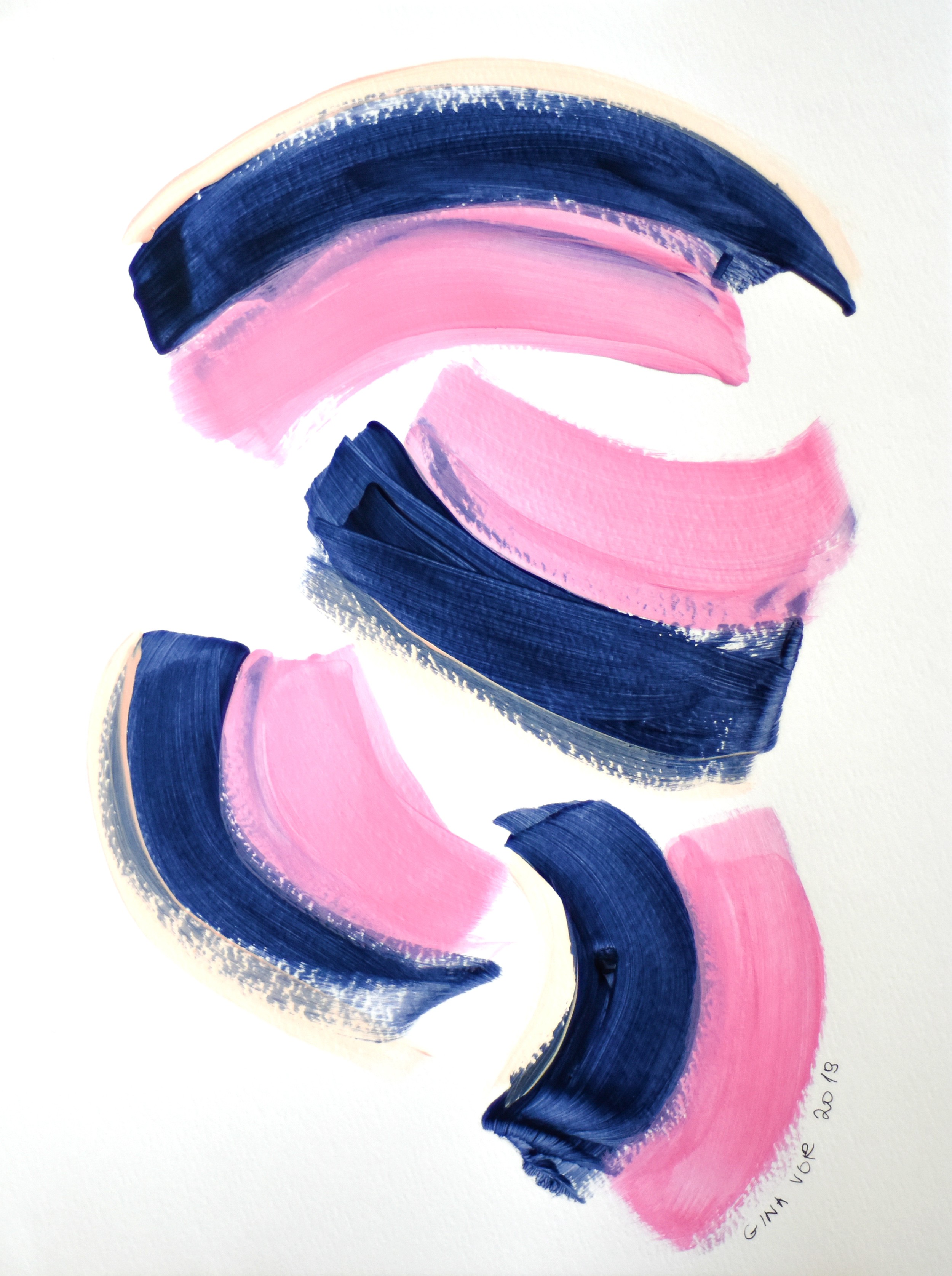 Gina Vor, Melting 2 - Minimalist Abstract (Abstrait Minimaliste) Gina Vor, Melting 2 - Minimalist Abstract (Abstrait Minimaliste)
