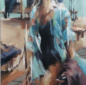 Gemälde, La Plage, Murielle Vanhove