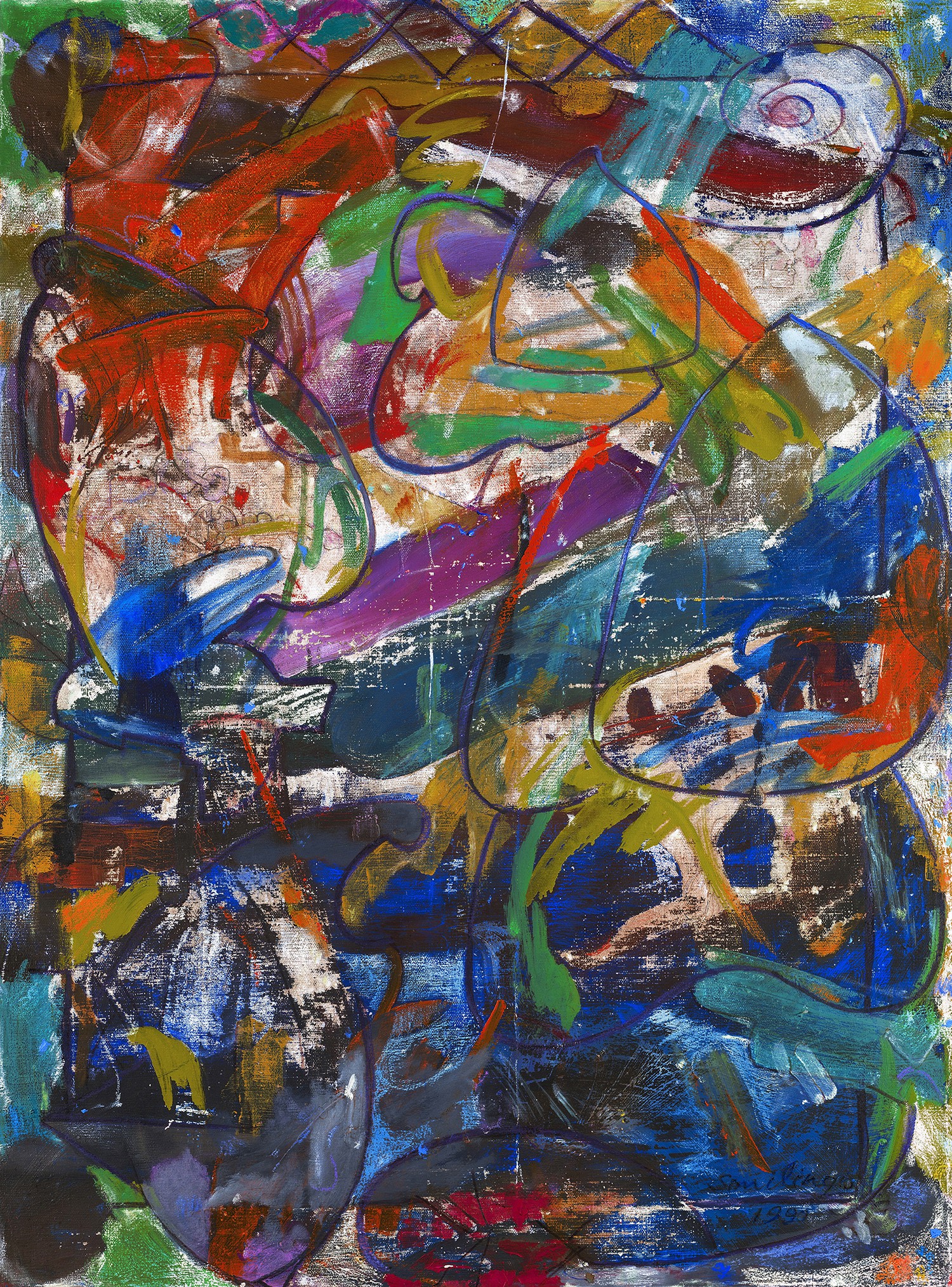 Aloyzas Smilingis, Evening - Abstract Print (Edition Abstraite) Aloyzas Smilingis, Evening - Abstract Print (Edition Abstraite)